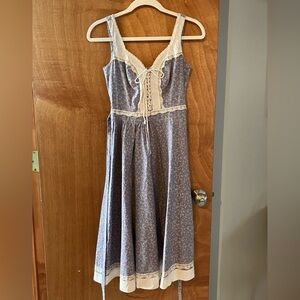 Gunne Sax Lavender Floral Sundress